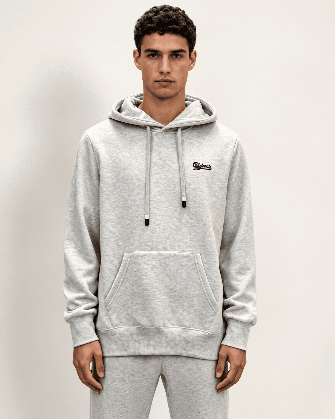 ITENO Pullover Hoodie — M-120A — Front · Light Gray